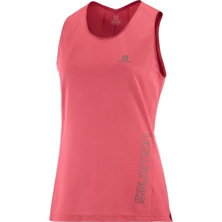 Pink Salomon Sense Aero Women's Tanks | IE EH7590